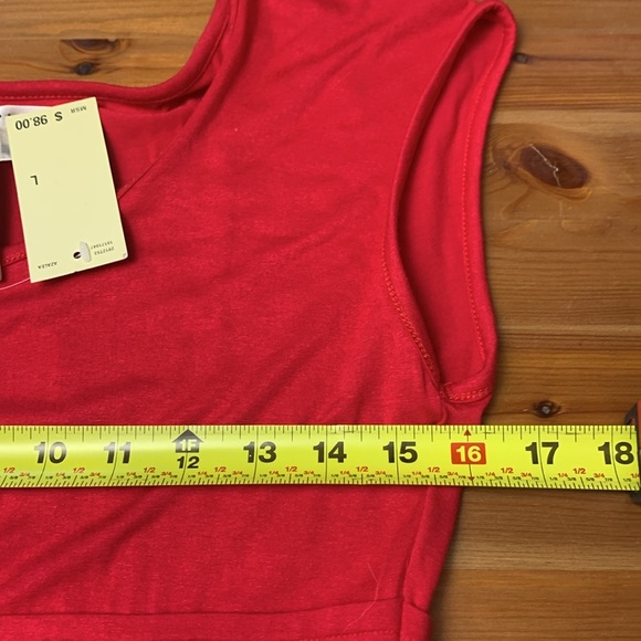 Max Studio NWT Red Summer Dress, Stretch Size L - Picture 6 of 10